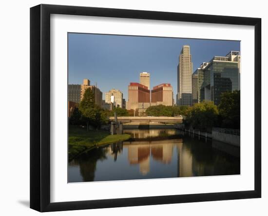 Skyline of Downtown, Omaha, Nebraska-Gayle Harper-Framed Photographic Print