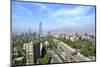 Skyline of Downtown Santiago, the Capital of Chile, Featuring 300-Meter High Gran Torre Santiago, T-1photo-Mounted Photographic Print