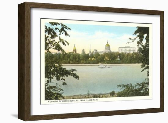 Skyline of Harrisburg, Pennsylvania-null-Framed Art Print