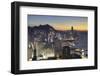 Skyline of Hong Kong Island at sunset, Hong Kong, China-Ian Trower-Framed Photographic Print