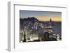 Skyline of Hong Kong Island at sunset, Hong Kong, China-Ian Trower-Framed Photographic Print