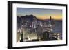 Skyline of Hong Kong Island at sunset, Hong Kong, China-Ian Trower-Framed Photographic Print