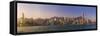 Skyline of Hong Kong Island from Kowloon, Hong Kong, China-Michele Falzone-Framed Stretched Canvas
