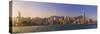 Skyline of Hong Kong Island from Kowloon, Hong Kong, China-Michele Falzone-Stretched Canvas