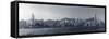 Skyline of Hong Kong Island from Kowloon, Hong Kong, China-Michele Falzone-Framed Stretched Canvas