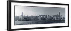 Skyline of Hong Kong Island from Kowloon, Hong Kong, China-Michele Falzone-Framed Photographic Print