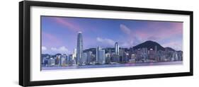 Skyline of Hong Kong Island, Hong Kong, China-Ian Trower-Framed Photographic Print