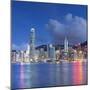 Skyline of Hong Kong Island, Hong Kong, China-Ian Trower-Mounted Photographic Print