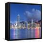 Skyline of Hong Kong Island, Hong Kong, China-Ian Trower-Framed Stretched Canvas