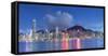 Skyline of Hong Kong Island, Hong Kong, China-Ian Trower-Framed Stretched Canvas