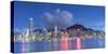 Skyline of Hong Kong Island, Hong Kong, China-Ian Trower-Stretched Canvas