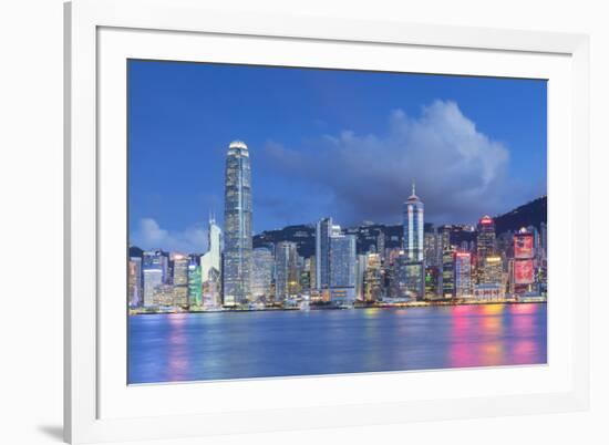 Skyline of Hong Kong Island, Hong Kong, China-Ian Trower-Framed Photographic Print