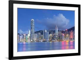 Skyline of Hong Kong Island, Hong Kong, China-Ian Trower-Framed Photographic Print