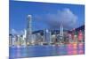 Skyline of Hong Kong Island, Hong Kong, China-Ian Trower-Mounted Photographic Print