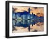 Skyline of Hong Kong Island-Sean Pavone-Framed Photographic Print