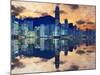 Skyline of Hong Kong Island-Sean Pavone-Mounted Photographic Print