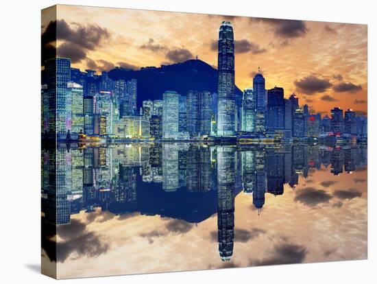 Skyline of Hong Kong Island-Sean Pavone-Stretched Canvas