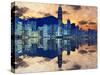 Skyline of Hong Kong Island-Sean Pavone-Stretched Canvas