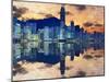 Skyline of Hong Kong Island-Sean Pavone-Mounted Premium Photographic Print