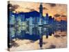 Skyline of Hong Kong Island-Sean Pavone-Stretched Canvas