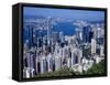 Skyline of Hong Kong Seen from Victoria Peak, China-Dallas and John Heaton-Framed Stretched Canvas