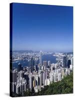 Skyline of Hong Kong Seen from Victoria Peak, China-Dallas and John Heaton-Stretched Canvas