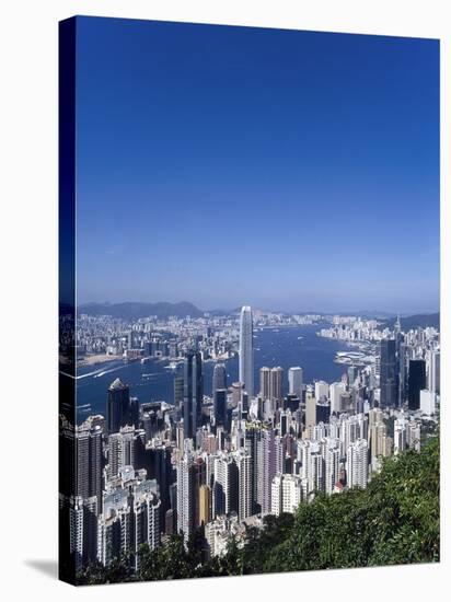 Skyline of Hong Kong Seen from Victoria Peak, China-Dallas and John Heaton-Stretched Canvas