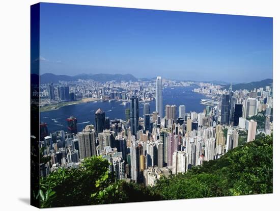 Skyline of Hong Kong Seen from Victoria Peak, China-Dallas and John Heaton-Stretched Canvas