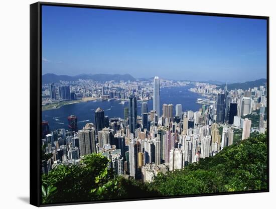 Skyline of Hong Kong Seen from Victoria Peak, China-Dallas and John Heaton-Framed Stretched Canvas