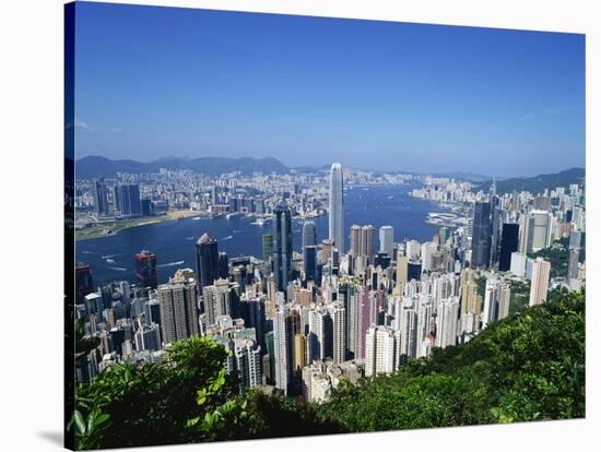 Skyline of Hong Kong Seen from Victoria Peak, China-Dallas and John Heaton-Stretched Canvas