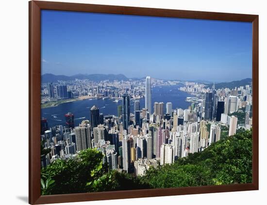 Skyline of Hong Kong Seen from Victoria Peak, China-Dallas and John Heaton-Framed Photographic Print