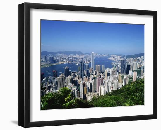 Skyline of Hong Kong Seen from Victoria Peak, China-Dallas and John Heaton-Framed Photographic Print