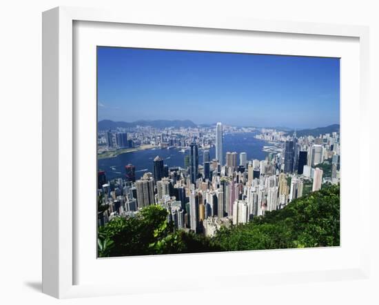 Skyline of Hong Kong Seen from Victoria Peak, China-Dallas and John Heaton-Framed Photographic Print