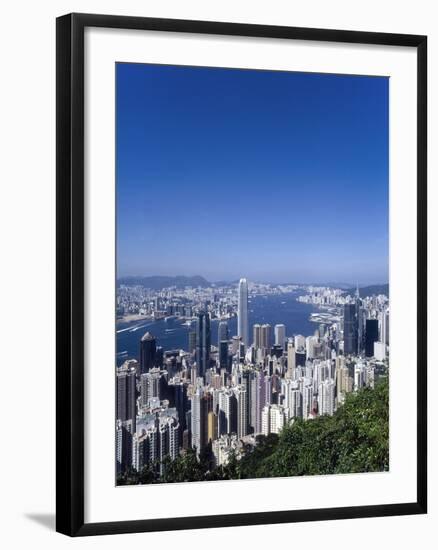 Skyline of Hong Kong Seen from Victoria Peak, China-Dallas and John Heaton-Framed Photographic Print