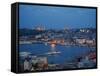 Skyline of Istanbul with a View over the Golden Horn and the Galata Bridge, Istanbul, Turkey-Levy Yadid-Framed Stretched Canvas