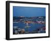 Skyline of Istanbul with a View over the Golden Horn and the Galata Bridge, Istanbul, Turkey-Levy Yadid-Framed Photographic Print