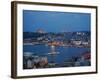 Skyline of Istanbul with a View over the Golden Horn and the Galata Bridge, Istanbul, Turkey-Levy Yadid-Framed Photographic Print
