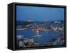 Skyline of Istanbul with a View over the Golden Horn and the Galata Bridge, Istanbul, Turkey-Levy Yadid-Framed Stretched Canvas