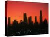 Skyline of Los Angeles at Sunset, CA-Mitch Diamond-Stretched Canvas