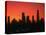 Skyline of Los Angeles at Sunset, CA-Mitch Diamond-Stretched Canvas