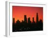 Skyline of Los Angeles at Sunset, CA-Mitch Diamond-Framed Premium Photographic Print