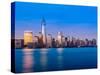 Skyline of Lower Manhattan at Night-BackyardProductions-Stretched Canvas