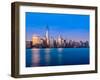 Skyline of Lower Manhattan at Night-BackyardProductions-Framed Photographic Print