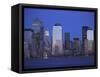 Skyline of Manhattan at Twilight-Alan Schein-Framed Stretched Canvas