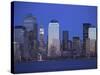 Skyline of Manhattan at Twilight-Alan Schein-Stretched Canvas