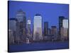 Skyline of Manhattan at Twilight-Alan Schein-Stretched Canvas