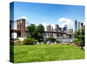 Skyline of Manhattan, Brooklyn Bridge Park, New York City, United States-Philippe Hugonnard-Stretched Canvas