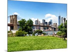 Skyline of Manhattan, Brooklyn Bridge Park, New York City, United States-Philippe Hugonnard-Mounted Photographic Print