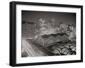 Skyline of Manhattan with Pennsylvania Station Area-Bettmann-Framed Premium Photographic Print