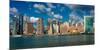 Skyline of Midtown Manhattan seen from the East River showing the Chrysler Building and the Unit...-null-Mounted Photographic Print